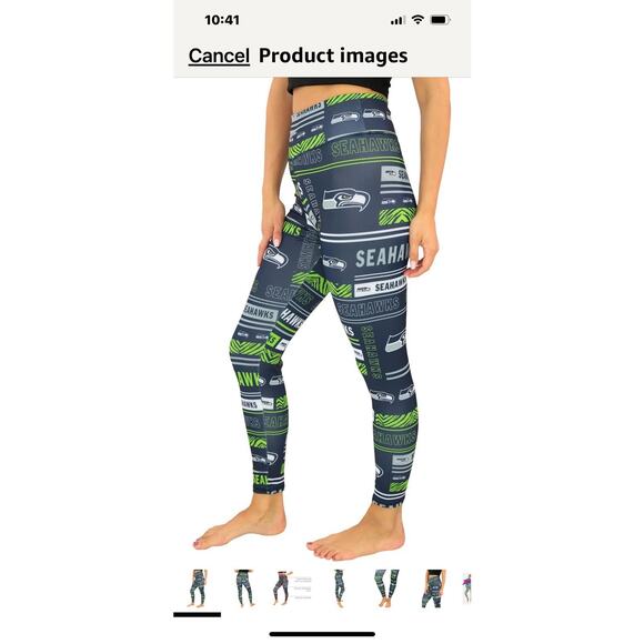 NFL Team Apparel Seattle Seahawks Print Leggings Women's S NFL Team Gear - Picture 2 of 11